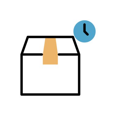 Paket simgesi vektör illüstrasyonu   