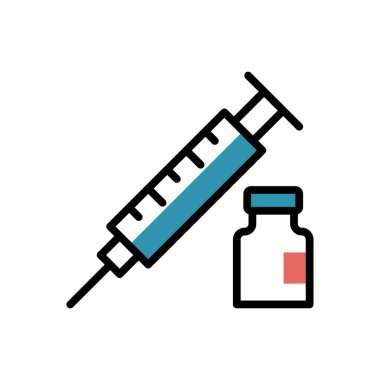 injection  flat icon, vector illustration 
