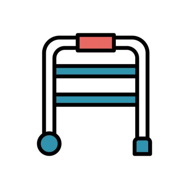 walker flat icon, vector illustration 