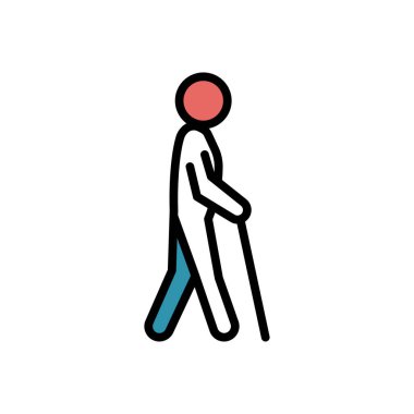 walking  flat icon, vector illustration 