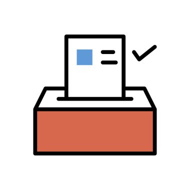 voting flat icon, vector illustration 