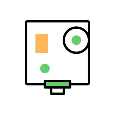 tahta düz simgesi, vektör illüstrasyonu 