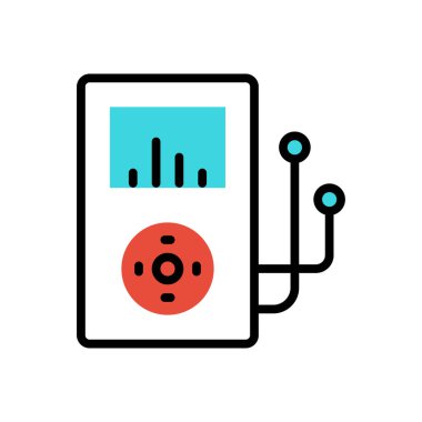 audio player vector illustration icon background 