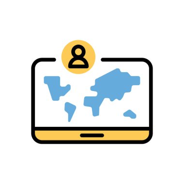 global  vector illustration icon background 