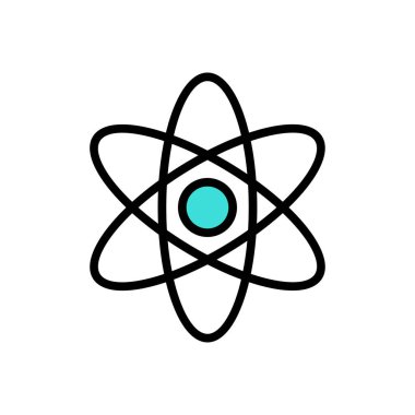 atom vector illustration icon background 