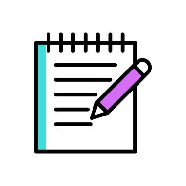 notepad vector illustration icon background 