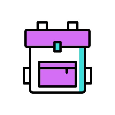 school bag vector illustration icon background 