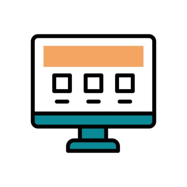 monitor vector illustration icon background 