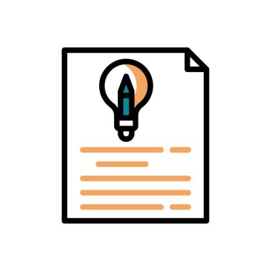 Fikir modern simgesi, vektör illüstrasyonu