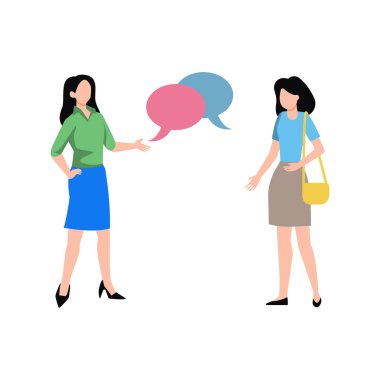 Kızlar birbirleriyle konuşuyorlar..