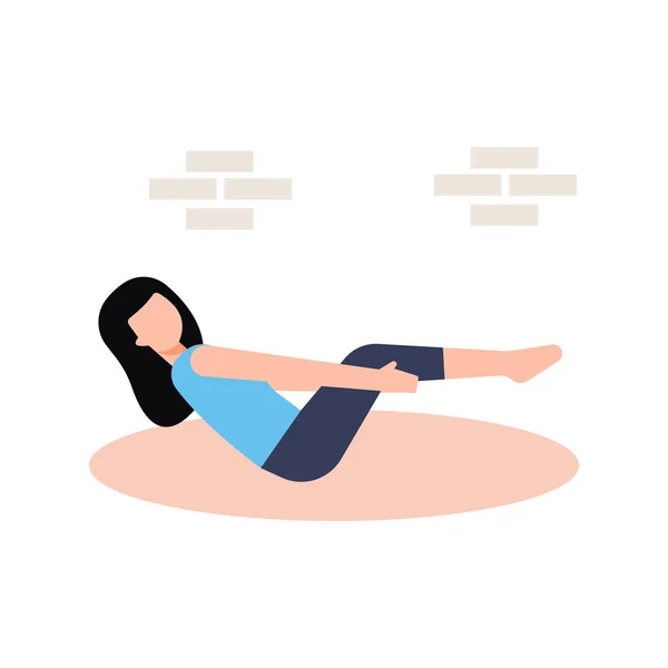 Chica Haciendo Yoga Pose — Vector de stock