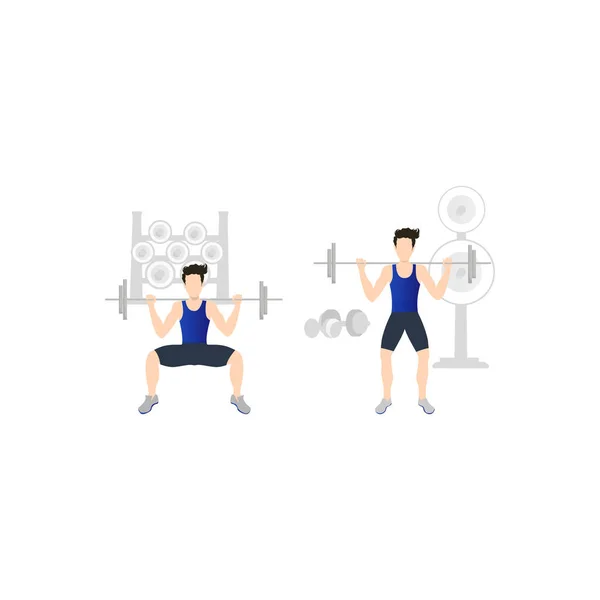 Die Jungs Machen Gewichtheben — Stockvektor