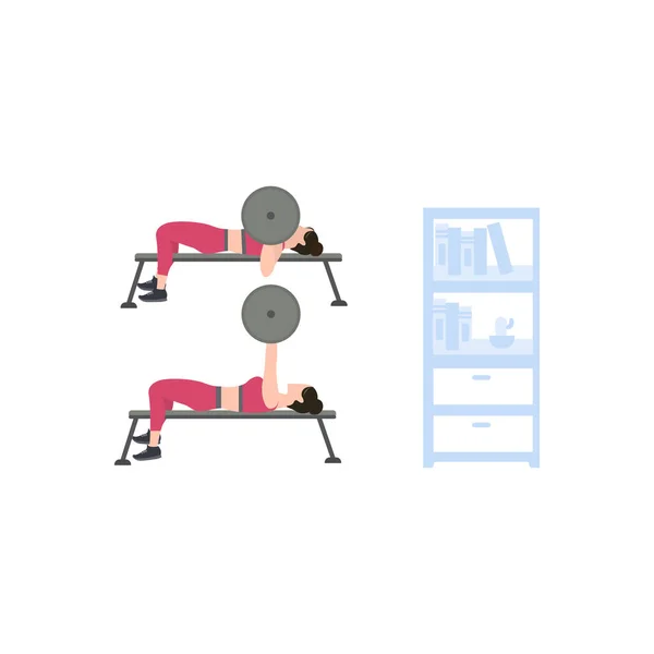 Girls Lifting Weights — Stock Vector