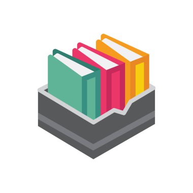 arkaplandaki klasörler Vektör illüstrasyonu. Kaliteli semboller. kavram ve grafik tasarımı için vektör simgeleri.