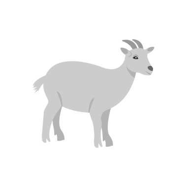 Arka planda Keçi Vektörü illüstrasyonu. Kaliteli semboller. kavram ve grafik tasarımı için vektör simgeleri.