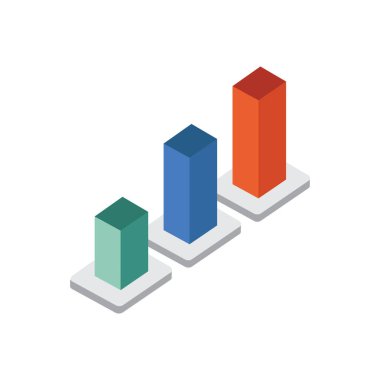 Arkaplandaki çubuk grafik vektörü çizimi. Kaliteli semboller. kavram ve grafik tasarımı için vektör simgeleri.