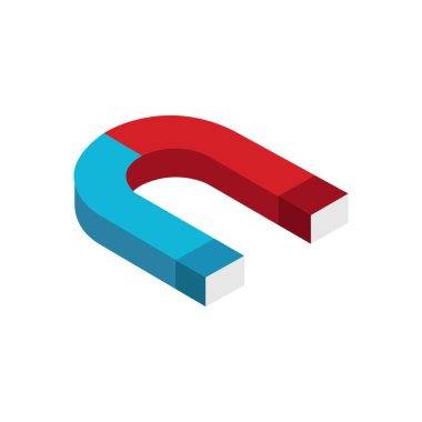 Arkaplanda mıknatıs vektörü çizimi. Kaliteli semboller. kavram ve grafik tasarımı için vektör simgeleri.