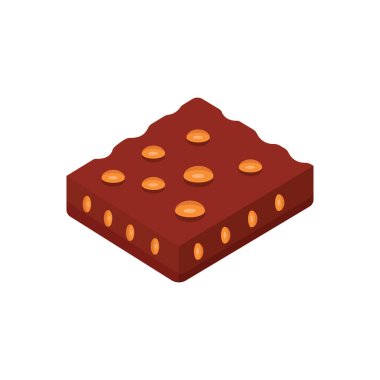 Arkaplanda Brownie Vector illüstrasyonu. Kaliteli semboller. kavram ve grafik tasarımı için vektör simgeleri.