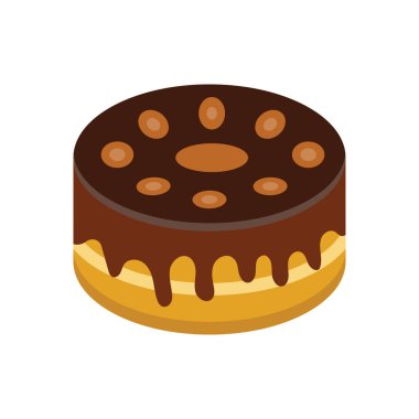 Arkaplanda çikolata vektörü çizimi var. Kaliteli semboller. kavram ve grafik tasarımı için vektör simgeleri.