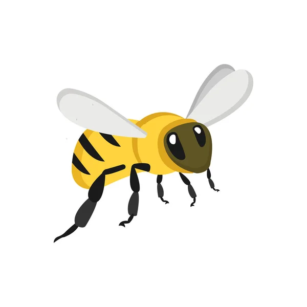 Векторная Иллюстрация Медоносной Пчелы Заднем Плане Символы Высшего Качества Векторные — стоковый вектор