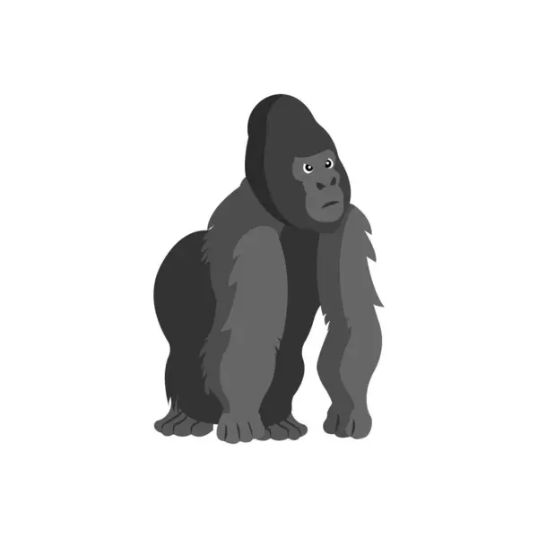 Arka Planda Goril Vektörü Çizimi Kaliteli Semboller Kavram Grafik Tasarımı — Stok Vektör