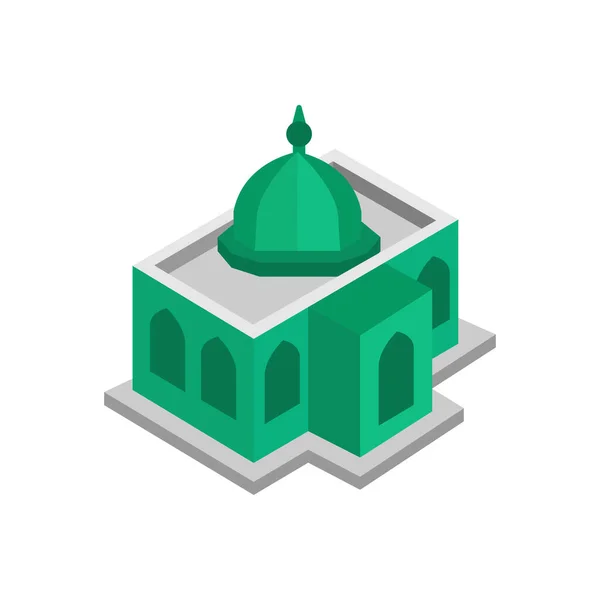 Векторная Иллюстрация Мечети Заднем Плане Символы Высшего Качества Векторные Иконки — стоковый вектор