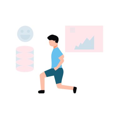 Çocuk egzersiz yapıyor..