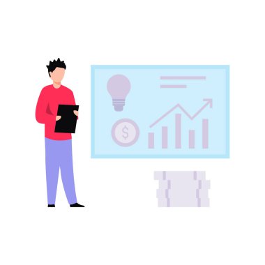 Çocuk dolar grafik fikrine bakıyor..