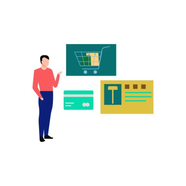 Kız alışveriş online.