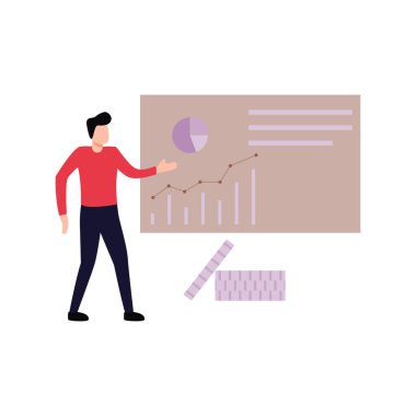 Çocuk grafik analizi üzerinde çalışıyor..