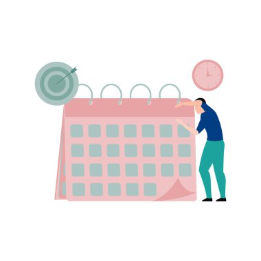 Çocuk bir iş programı hazırlıyor..