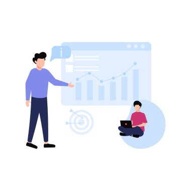 Çocuklar grafik analizi üzerinde çalışıyorlar..