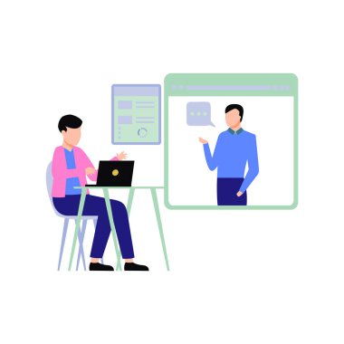 Çocuklar internette sohbet ediyorlar..