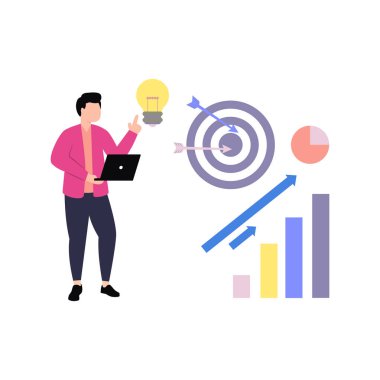 Çocuk grafik hedefi üzerinde çalışıyor..