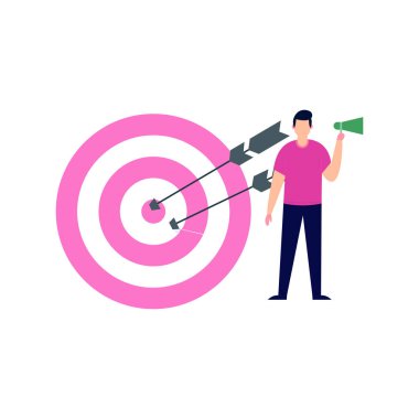 Pazarlama yapan bir adam..