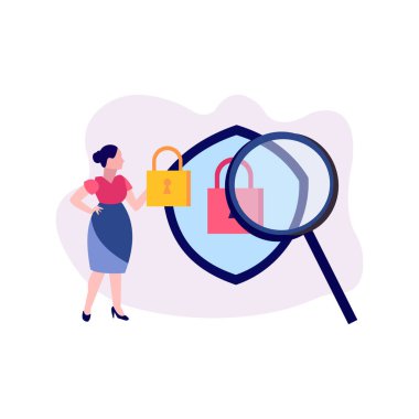 Kız güvenliğe bakıyor..