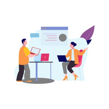 Kız oğlanla konuşuyor..