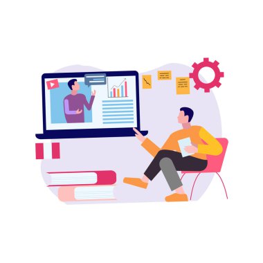 Çocuk internetten ders alıyor..