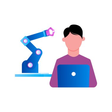 Çocuk dizüstü bilgisayarıyla çalışıyor..