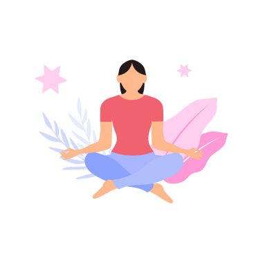 The girl is meditating.