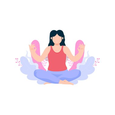 Kız meditasyon aşamasında..