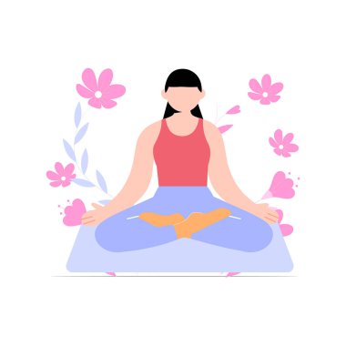 Barış için yoga yapan kız..