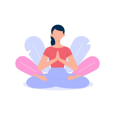 Yoga egzersiz yaparak kız.