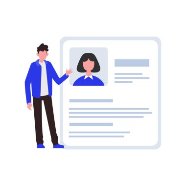 Profile bakan çocuk.