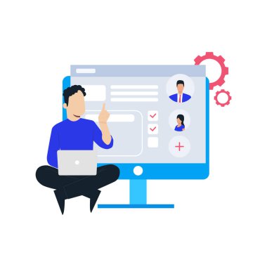 Bir çocuk çalışanları seçiyor..