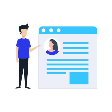 Profile bakan çocuk.