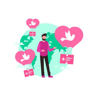 Çocuk tıbbi yardım gönderiyor..