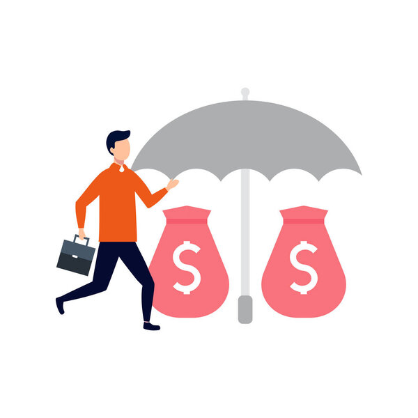 The boy is running for money.