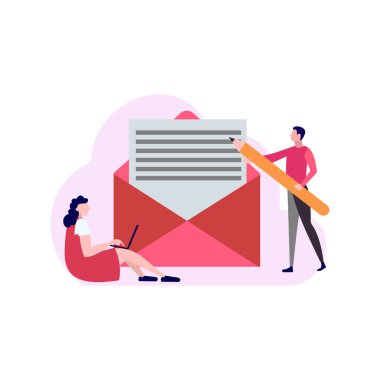 Çocuk bir mektup yazıyor..