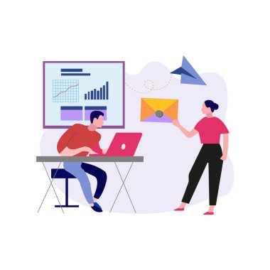 Kız, çalışan çocukla konuşuyor..